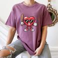 Valentines Day Heart Playing Baseball Boys Men Kids Girls Women's Comfort Colors T-Shirt Blue Jean