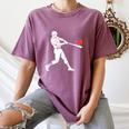 Valentines US Baseball Player Silhouette Heart Women's Comfort Colors T-Shirt Blue Jean Valentines US Baseball Player Silhouette Heart Women's Comfort Colors T-Shirt Blue Jean