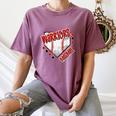 Warriors Home Plate Baseball Sports Baseball Mom Women's Comfort Colors T-Shirt Blue Jean Warriors Home Plate Baseball Sports Baseball Mom Women's Comfort Colors T-Shirt Blue Jean