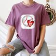 Womens Bleached Custom Baseball Mom Number 22 Heart For Mom Women's Comfort Colors T-Shirt Blue Jean