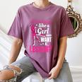 Women's Play Like A Girl Softball Baseball Girls Women's Comfort Colors T-Shirt Blue Jean