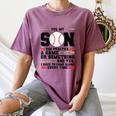 Yes Son Has Practice a Game Baseball Mom Women's Comfort Colors T-Shirt Blue Jean Yes Son Has Practice a Game Baseball Mom Women's Comfort Colors T-Shirt Blue Jean