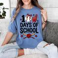 100 Days Of School Coquette Bow Baseball 100th Day Girl Kid Women's Comfort Colors T-Shirt Chalky Mint 100 Days Of School Coquette Bow Baseball 100th Day Girl Kid Women's Comfort Colors T-Shirt Chalky Mint