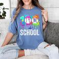 100 Days Of School Dripping Baseball Boys Kids Teacher Women's Comfort Colors T-Shirt Chalky Mint