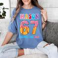 6 7 Mason Baseball Drip Number 67 Player Or 67th Birthday Women's Comfort Colors T-Shirt Chalky Mint 6 7 Mason Baseball Drip Number 67 Player Or 67th Birthday Women's Comfort Colors T-Shirt Chalky Mint