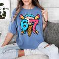 67 Baseball Ice Cream Drip Player Women's Comfort Colors T-Shirt Chalky Mint
