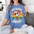 67 Days Of School Bruh Teacher Kids Dabbing Baseball Women's Comfort Colors T-Shirt Chalky Mint