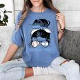 Argentina Baseball Mom Messy Bun Women's Comfort Colors T-Shirt Chalky Mint Argentina Baseball Mom Messy Bun Women's Comfort Colors T-Shirt Chalky Mint