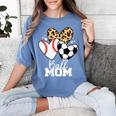 Ball Mom Soccer Baseball Mom Heart Women's Comfort Colors T-Shirt Chalky Mint