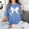 Baseball Bow Baseball Mom Women Baseball Mama Premium Women's Comfort Colors T-Shirt Chalky Mint