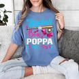 Baseball Or Bows Poppa Loves You Gender Reveal Women's Comfort Colors T-Shirt Chalky Mint