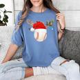 Baseball Christmas Reindeer Santa Hat Sports Player Xmas Women's Comfort Colors T-Shirt Chalky Mint Baseball Christmas Reindeer Santa Hat Sports Player Xmas Women's Comfort Colors T-Shirt Chalky Mint