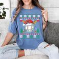 Baseball Christmas Ugly Sweater Santa Sport Men Kids Women's Comfort Colors T-Shirt Chalky Mint