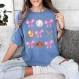 Baseball Coquette Bow Baseball Mama Baseball Mom Premium Women's Comfort Colors T-Shirt Chalky Mint