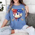 Baseball Drip American Flag Home Plate 4th Of July Patriotic Women's Comfort Colors T-Shirt Chalky Mint Baseball Drip American Flag Home Plate 4th Of July Patriotic Women's Comfort Colors T-Shirt Chalky Mint