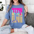Baseball Drip Bat Boys Ice Cream American Flag 4th Of July Women's Comfort Colors T-Shirt Chalky Mint Baseball Drip Bat Boys Ice Cream American Flag 4th Of July Women's Comfort Colors T-Shirt Chalky Mint