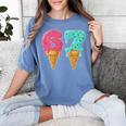 Baseball Drip Ice Cream 67 Baseball Women's Comfort Colors T-Shirt Chalky Mint Baseball Drip Ice Cream 67 Baseball Women's Comfort Colors T-Shirt Chalky Mint