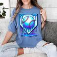 Baseball Drip Ice Cream Blue Glow Melt Ball Graphic Women's Comfort Colors T-Shirt Chalky Mint Baseball Drip Ice Cream Blue Glow Melt Ball Graphic Women's Comfort Colors T-Shirt Chalky Mint