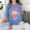 Baseball Drip Ice Cream Breast Cancer Awareness Boys & Girls Women's Comfort Colors T-Shirt Chalky Mint