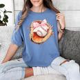 Baseball Drip Ice Cream Coquette Pink Bow Baseball Player Women's Comfort Colors T-Shirt Chalky Mint
