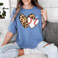Baseball Heart Leopard Heart Sport Baseball Mom Women's Comfort Colors T-Shirt Chalky Mint Baseball Heart Leopard Heart Sport Baseball Mom Women's Comfort Colors T-Shirt Chalky Mint