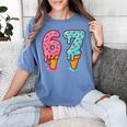Baseball Ice Cream Drip 6 7 Kids 67 Birthday Women's Comfort Colors T-Shirt Chalky Mint