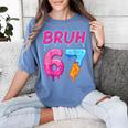 Baseball Ice Cream Drip Number 67 Player Or 67th Birthday Women's Comfort Colors T-Shirt Chalky Mint