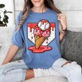 Baseball Ice Cream Drip Baseball Strawberry For Youth Red Women's Comfort Colors T-Shirt Chalky Mint Baseball Ice Cream Drip Baseball Strawberry For Youth Red Women's Comfort Colors T-Shirt Chalky Mint