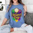 Baseball Ice Cream Respect The Drip Mardi Gras Carnival Boys Women's Comfort Colors T-Shirt Chalky Mint