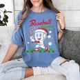 Baseball Mama Christmas Santa Hat Xmas Softball Mom Women's Comfort Colors T-Shirt Chalky Mint Baseball Mama Christmas Santa Hat Xmas Softball Mom Women's Comfort Colors T-Shirt Chalky Mint