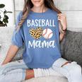 Baseball Mama For Baseball Mom Leopard Game Day Women's Comfort Colors T-Shirt Chalky Mint