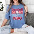 Baseball Mom Since 1990 Women's Comfort Colors T-Shirt Chalky Mint