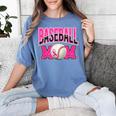 BASEBALL MOM BREAST CANCER RIBBON PINK SPORTS MOM Women's Comfort Colors T-Shirt Chalky Mint BASEBALL MOM BREAST CANCER RIBBON PINK SPORTS MOM Women's Comfort Colors T-Shirt Chalky Mint