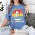 Baseball Mom I Created A Monster He Calls Me Mom Women's Comfort Colors T-Shirt Chalky Mint
