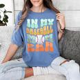 In My Baseball Mom Era Retro Groovy Style Sports Mama Women's Comfort Colors T-Shirt Chalky Mint