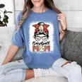 Baseball Mom Game Day Messy Bun Leopard Mother's Day Women's Comfort Colors T-Shirt Chalky Mint Baseball Mom Game Day Messy Bun Leopard Mother's Day Women's Comfort Colors T-Shirt Chalky Mint