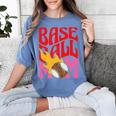 Baseball Mom Game Day Trendy Pink Leopard Mama Premium Women's Comfort Colors T-Shirt Chalky Mint
