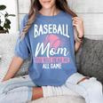 Baseball Mom Baseball Gloves Bat Baseball Player Women's Comfort Colors T-Shirt Chalky Mint