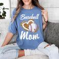 Baseball Mom Grandma Leopard Baseball Lover Fan Women's Comfort Colors T-Shirt Chalky Mint