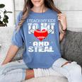 Baseball Mom Humor I Teach My Kids To Hit And Steal Women's Comfort Colors T-Shirt Chalky Mint Baseball Mom Humor I Teach My Kids To Hit And Steal Women's Comfort Colors T-Shirt Chalky Mint