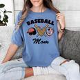 Baseball Mom Leopard Heart Game Day Love Mommy Women's Comfort Colors T-Shirt Chalky Mint Baseball Mom Leopard Heart Game Day Love Mommy Women's Comfort Colors T-Shirt Chalky Mint