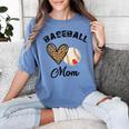 Baseball Mom Leopard Heart Baseball Player Kids Women's Comfort Colors T-Shirt Chalky Mint