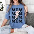 Baseball MOM Lightning Bolt Tshirt Retro Women's Comfort Colors T-Shirt Chalky Mint