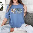 Baseball Mom Love My Boy Retro Casual Letter Print Women's Comfort Colors T-Shirt Chalky Mint Baseball Mom Love My Boy Retro Casual Letter Print Women's Comfort Colors T-Shirt Chalky Mint