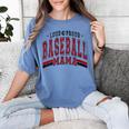 Baseball Mom Baseball Mama Mother's Day Red Loud Proud Women's Comfort Colors T-Shirt Chalky Mint