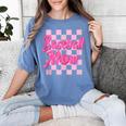 Baseball Mom And Pink Grid Sports Mother Mama Player Women's Comfort Colors T-Shirt Chalky Mint