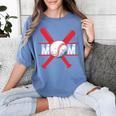 Baseball Mom Red Women's Comfort Colors T-Shirt Chalky Mint