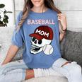 Baseball Mom Skull Sports Skeleton Women's Comfort Colors T-Shirt Chalky Mint