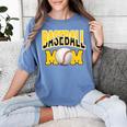 Baseball Mom Sports Mom Yellow Women's Comfort Colors T-Shirt Chalky Mint
