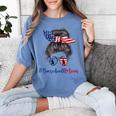 Baseball Mom USA American Flag 4th Of July Women's Comfort Colors T-Shirt Chalky Mint Baseball Mom USA American Flag 4th Of July Women's Comfort Colors T-Shirt Chalky Mint